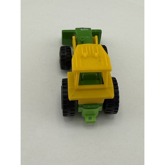 Hot Wheels 1991 Green Yellow Front End Loader Construction Tractor Toy Diecast - Picture 3 of 5